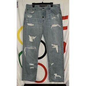 Lifted Research Group LRG Jeans Mens 38 Distressed Straight Leg Y2K